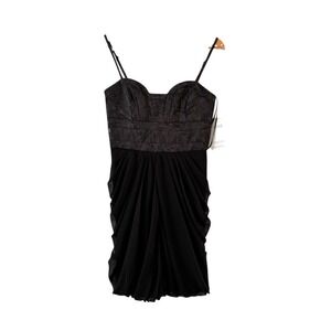 Decode 1.8 Bustier Babydoll Slip Dress Size 2 Tulip Hem Y2K Cocktail‎ Formal